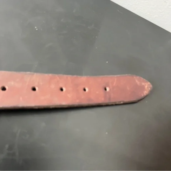 Unbranded Heavyweight Brown Leather Men's Belt Extra Long 50" - Picture 10 of 10